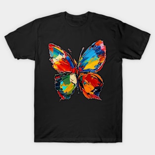 Butterfly Colorful Pop Art Design Animal Lover Gift Idea T-Shirt